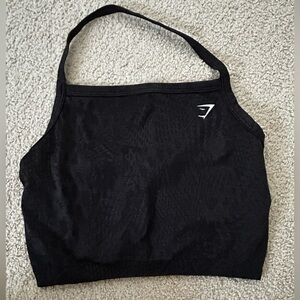 Gymshark Black/Gray AdaptxWhitney Animal seamless mini tank